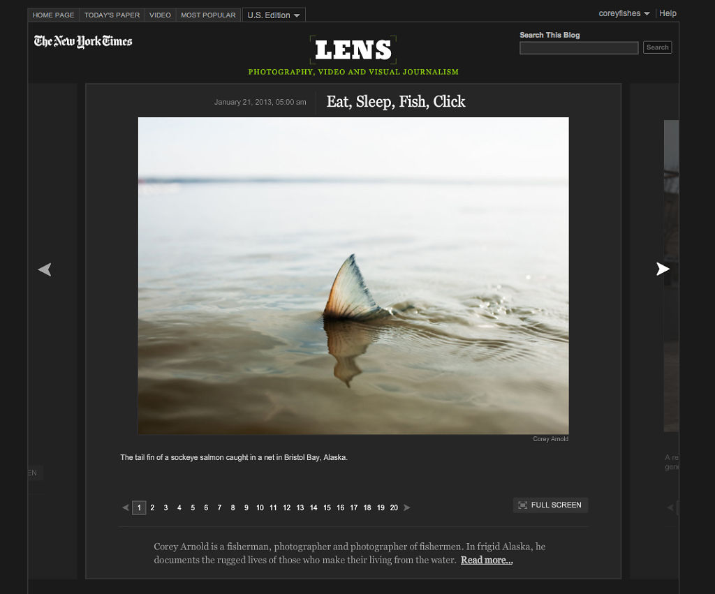 New York Times Lens Blog, Jan 20, 2013